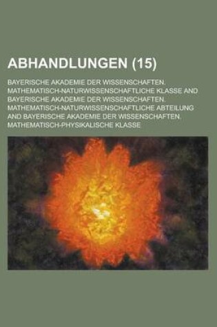 Cover of Abhandlungen (15 )