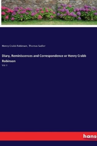 Cover of Diary, Reminiscences and Correspondence or Henry Crabb Robinson