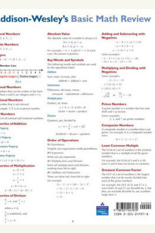 Cover of Addison-Wesley's Basic Math Review