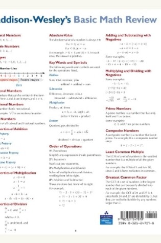 Cover of Addison-Wesley's Basic Math Review