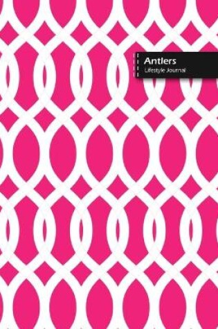 Cover of Antlers Lifestyle Journal, Blank Write-in Notebook, Dotted Lines, Wide Ruled, Size (A5) 6 x 9 In (Pink)