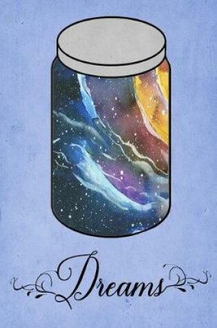 Cover of Dream Journal - Rainbow Watercolor Dream Jar (Blue)