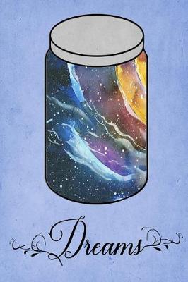 Cover of Dream Journal - Rainbow Watercolor Dream Jar (Blue)