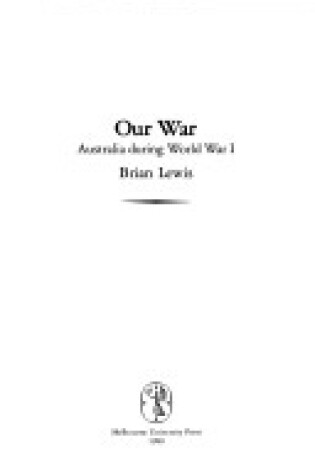 Cover of Our War