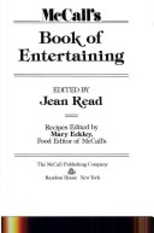 Cover of Mccall's Book of Entertaining