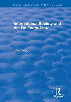 Book cover for International Society and the De Facto State