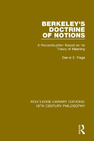 Cover of Berkeley's Doctrine of Notions