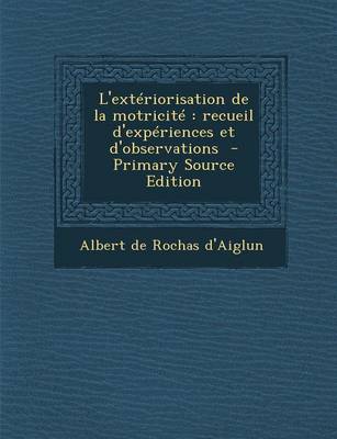 Book cover for L'Exteriorisation de La Motricite