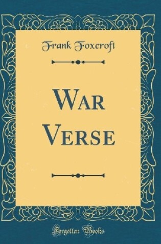 Cover of War Verse (Classic Reprint)