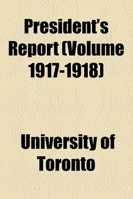 Book cover for President's Report Volume 17, No. 1