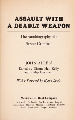 Book cover for Assault with a Deadly Weapon