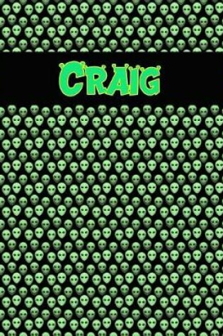 Cover of 120 Page Handwriting Practice Book with Green Alien Cover Craig