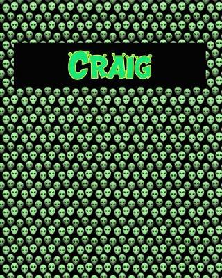 Book cover for 120 Page Handwriting Practice Book with Green Alien Cover Craig