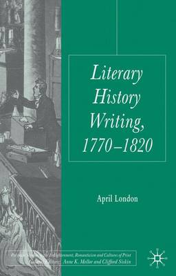 Book cover for Literary History Writing, 1770-1820