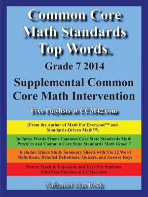 Book cover for Common Core Math Standards Top Words Grade 7 2014 Supplemental Common Core Math Intervention