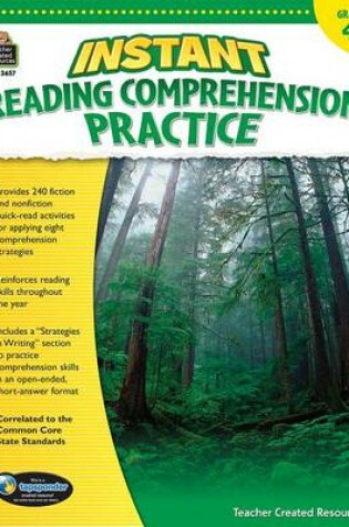 Cover of Instant Reading Comprehension Practice Grade 4