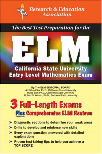 Book cover for ELM (Rea) - The Best Test Prep for the Entry Level Mathematics Exam