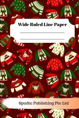 Book cover for Cute Ugly Sweater Theme Wide Ruled Line Paper