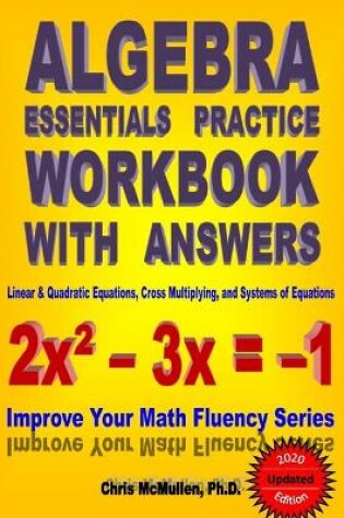Cover of Algebra Essentials Practice Workbook with Answers
