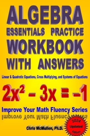 Cover of Algebra Essentials Practice Workbook with Answers