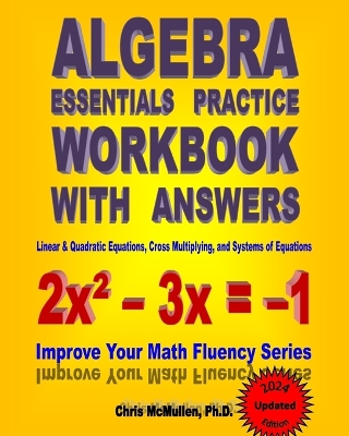 Book cover for Algebra Essentials Practice Workbook with Answers