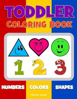 Cover of Toddler Coloring Book. Numbers Colors Shapes