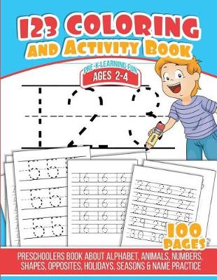 Book cover for 123 Coloring And Activity Book