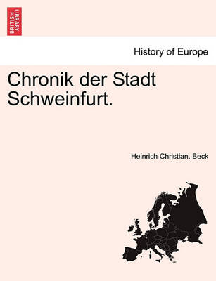 Book cover for Chronik Der Stadt Schweinfurt.