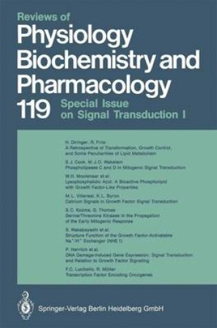 Cover of Reviews of Physiology, Biochemistry and Pharmacology 119