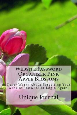 Book cover for Website Password Organizer Pink Apple Blossoms