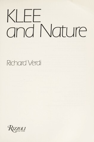 Cover of Klee & Nature