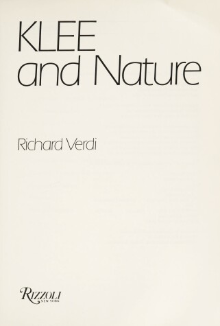 Book cover for Klee & Nature