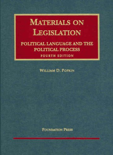 Book cover for Popkin's Materials on Legislation