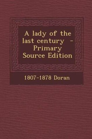 Cover of Lady of the Last Century