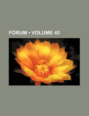 Book cover for Forum (Volume 45)