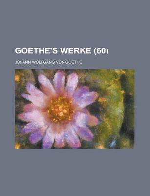 Book cover for Goethe&#39 (60); S Werke