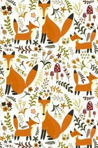 Cover of Journal Notebook Cute Foxes Pattern 1