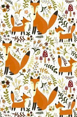 Book cover for Journal Notebook Cute Foxes Pattern 1