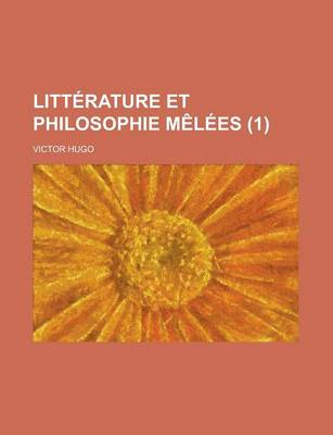 Book cover for Litterature Et Philosophie Melees (1)