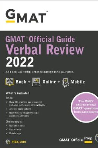 Cover of GMAT Official Guide Verbal Review 2022 – Book + Online Question Bank, 1ed