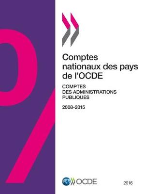 Book cover for Comptes nationaux des pays de l'OCDE, Comptes des administrations publiques 2016