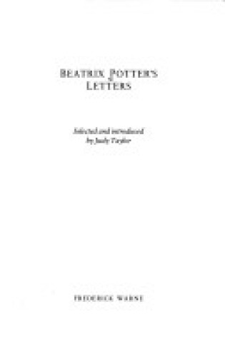 Cover of Beatrix Potter's Letters