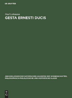 Book cover for Gesta Ernesti Ducis