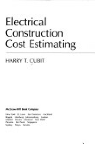 Cover of Electrical Construction Cost Estimating