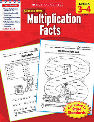 Book cover for Scholastic Success with Multiplication Facts: Grades 3-4 Workbook