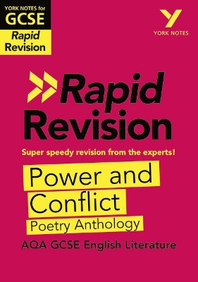 Cover of York Notes for AQA GCSE (9-1) Rapid Revision Guide: Power and Conflict AQA Poetry Anthology - catch up, revise and be ready for the 2025 and 2026 exams