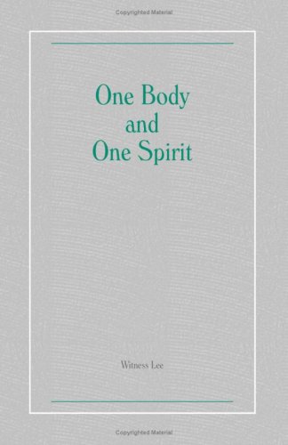 Book cover for One Body and One Spirit