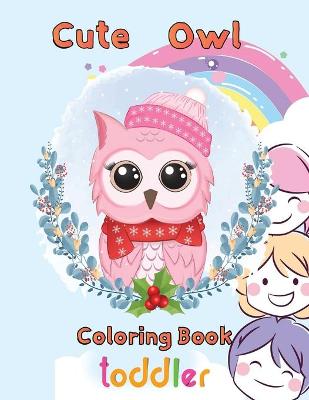 Book cover for cute owl Coloring Book toddler