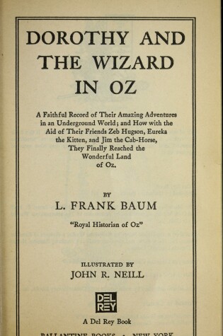 Cover of Dorothy and the Wizard in Oz