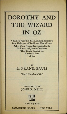 Book cover for Dorothy and the Wizard in Oz